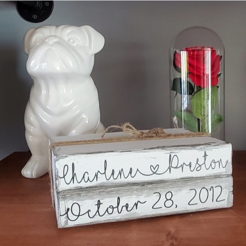 Distressed Wood Blocks - Book Style
